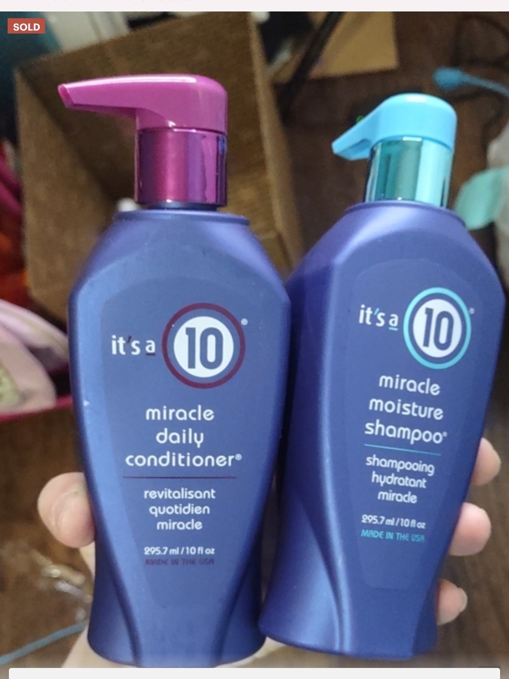 It's a 10 Miracle Daily Conditioner & Miracle Moisture Shampoo - Purple Bottles